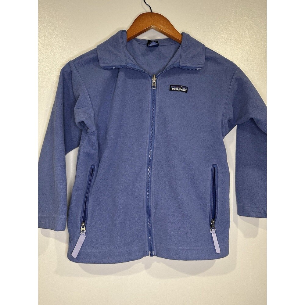 Kids Patagonia Blue Lavender Full-Zip Fleece Jacket SIZE medium‎